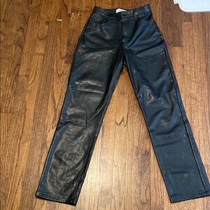 Abercrombie & Fitch Black Leather Pants